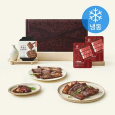 송추가마골 갈비 700g x 2개입 + 양념소 LA갈비 550g 세트 (냉동), 1세트