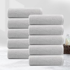 毛巾王 優質毛巾 150g 30支棉紗, 淺灰色, 10個