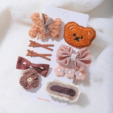 아기코끼리 포근 곰돌이 헤어핀 세트