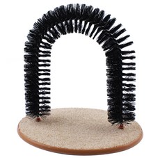 寵物夢工廠 蹭毛拱門按摩梳 36 x 29 x 35cm, 1個, 黑色 + 咖啡色