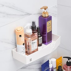 Cleanboss 免鑽孔一字層架, 1個, 白色