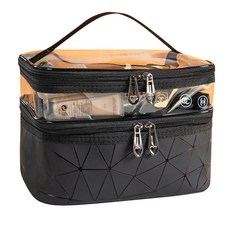 雙層菱格紋防水收納包