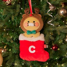 Kakao Friends My Christmas餅乾襪子玩偶Chunshik玩偶抱枕, 混色