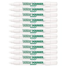 문화연필 자일렌프리 페인트 마카 하양 4.5mm, 1색, 12개