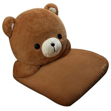 城市汽車人物坐墊坐墊套組超細纖維猴子, 1套, 防滑保暖, 小熊款