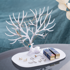 Roy 精美設計感麋鹿小物掛架, 1個, 白色