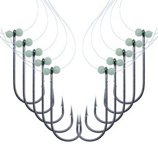 明太魚拍底組合直釣魚鉤, 10個