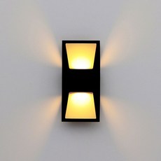 WONHA DS Tesha 雙頭無頻閃壁燈 LED 10W, 黑色 + 金色, 燈泡色