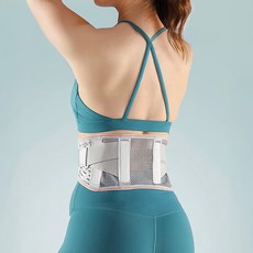 Leto 修身輕薄護腰帶, 淺灰色, 1個