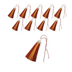 홈앤라이프 투톤 롱 태슬, 브라운, 10개