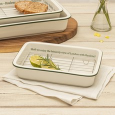 Raulens Maison Objet Laurence London陶瓷浴缸托盤組 綠色, 1套, 陶瓷墊+煎網