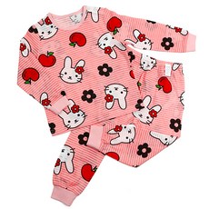 Maykids 童款兔子蘋果印花長袖長褲居家套裝