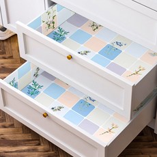 Market A多功能防潮抽屜瓷磚貼紙 瓷磚彩色花, 3個