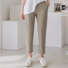 뜨개진 여성용 허리밴딩 데일리 레이디 일자 슬랙스