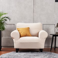 LIVING MORE Jade沙發套 1人座款, 兩色米色