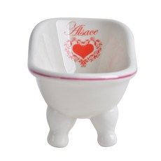 세라믹 플로랄 욕조 비누 받침대, 핑크하트, 1개