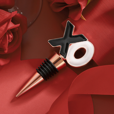 微笑紀念日XO紅酒塞, 1個, 玫瑰金黑色