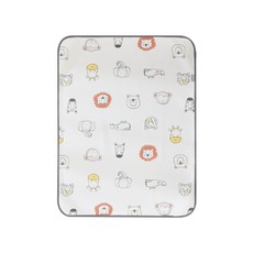 BABY&I 棉質印花防水墊, 動物園款, 1個