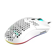 A.JAZZ 黑爵 AJAZZ Nex One打孔超高感度專業用有線遊戲滑鼠 S212, 白色的