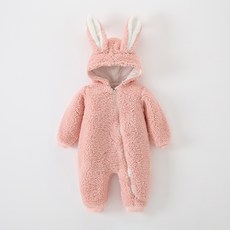 STARDOOR 嬰幼兒兔子連帽羊羔絨防寒連身衣