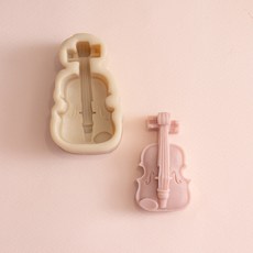 ANGLE THING 1孔小提琴石膏香氛矽膠模具, 2個