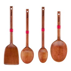 Tefal 特福 Ingenio木製烤漆廚具 4件組, 原木色