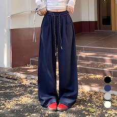 Elsso 寬版口袋抽繩鬆緊帶運動褲