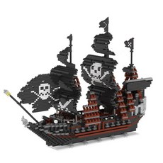 超大型骷髏海盜船奈米積木, 混色