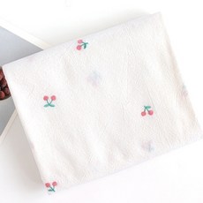 Lily Fabric 刺繡20支棉布2件組, 蜂蜜櫻桃 + 白象牙色