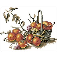 居家裝飾 柿子樹籃 十字繡套組, 混合色, 1套