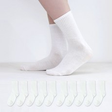 싹스윕 사계절 무지 장목 양말 10켤레 세트