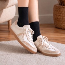 코지라벨 여성용 포근 베이직 데일리 무지 중목 양말 5켤레