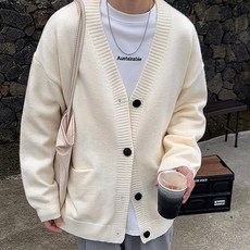 男士DM V領寬鬆版開襟衫