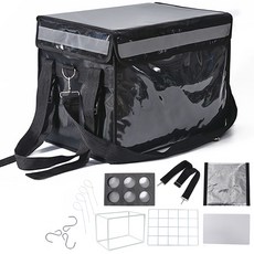 卡템 機車自行車兩用保溫保冷外送箱, 黑色(送貨箱)