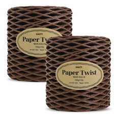 Knitt 紙麻花編織線 100g, 2個, 04 棕色