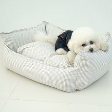 Redpuppy 寵物方形睡墊, 柔和的灰色