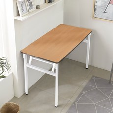 다다재 하이그로시 인테리어 접이식 다용도 테이블, 화이트 + 망펄