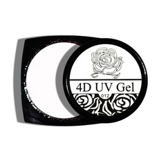 Alida 4D立體造型浮雕美甲凝膠, 白色, 1個