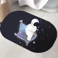 P31 珪藻土太空人腳踏墊 4, 混合顏色, 1個