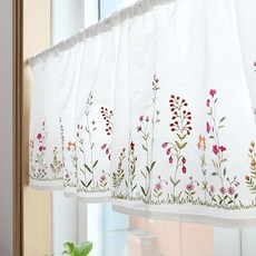 野花刺繡半簾, 混色