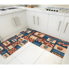 插畫地毯廚房地墊2件組, 16咖啡隨行杯