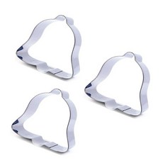 크리스마스 쿠키만들기 커터 스텐몰드 종, 3개