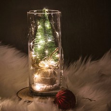 ASPASIA DIY迷你樹LED玻璃小夜燈組, 混色