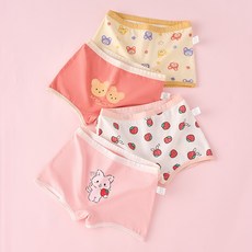 女童 J-cell 兔愛平角短褲 4 件套 P802