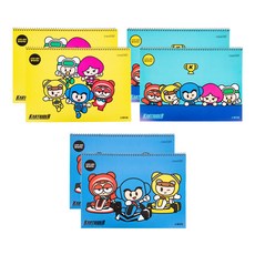 STUDIO EIGHT 卡丁車圖案線圈素描本 6入, 345*245mm, 22張