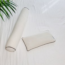 아띠블랑 유아용 3중 요루거즈 태열 베개 커버 + 속통 + 바디필로우 세트, 아이보리
