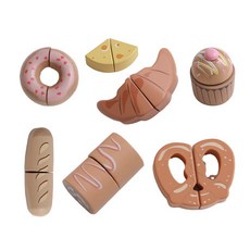 Fiesta 原木切切樂烘焙7件組家家酒玩具組, 混合顏色