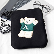 小熊筆電平板兩用收納包 3390, 黑色