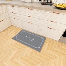 DND마켓 방수 PVC 오염방지 주방 발 매트, 다크그레이, 1개