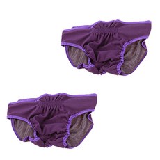 JOYnJOY 柔軟簡約純色狗衛生褲紫色, 超小型, 2個